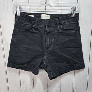 Universal Thread Women's Black Cotton Stretch Hi-Rise Midi Jean Shorts Size 4/27